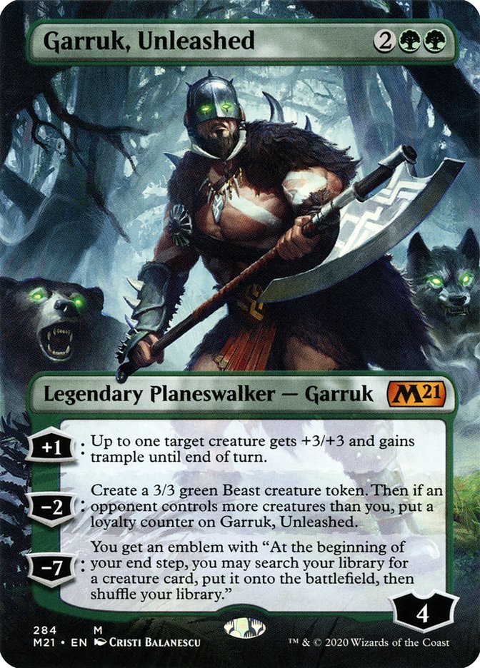 Garruk, Unleashed (Borderless) [Core Set 2021]