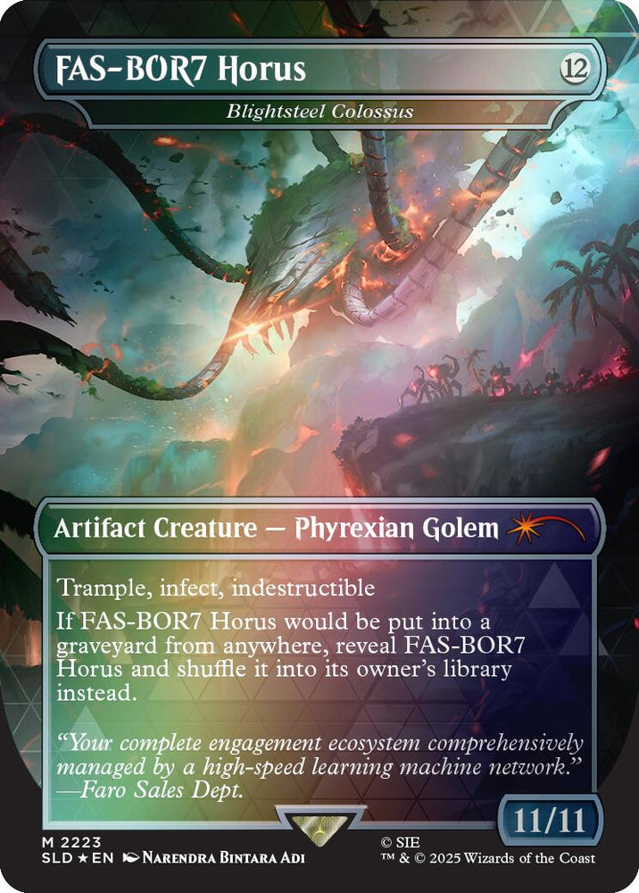 FAS-BOR7 Horus - Blightsteel Colossus (Rainbow Foil) [Secret Lair Drop Series]