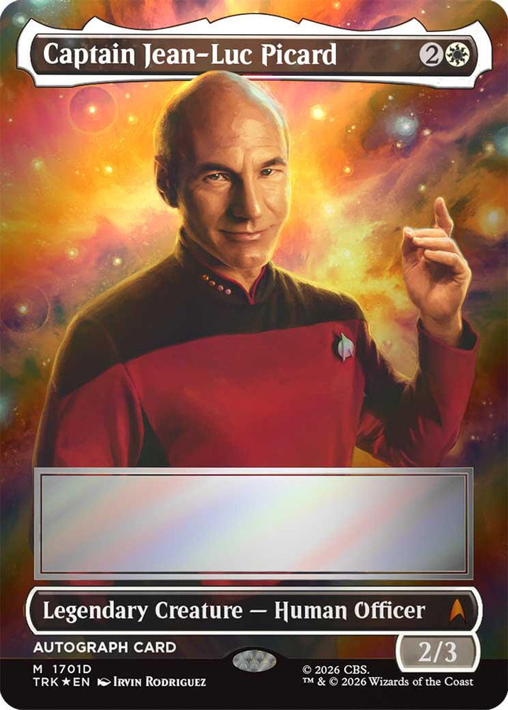 Captain Jean-Luc Picard (Borderless) (Signed) [Star Trek]