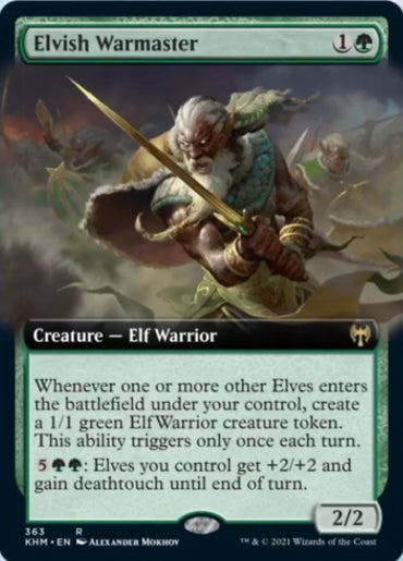 Elvish Warmaster (Extended Art) [Kaldheim]