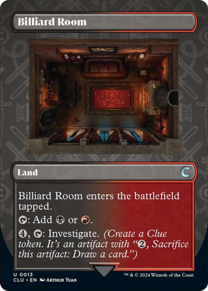 Billiard Room (Borderless) [Ravnica: Clue Edition]